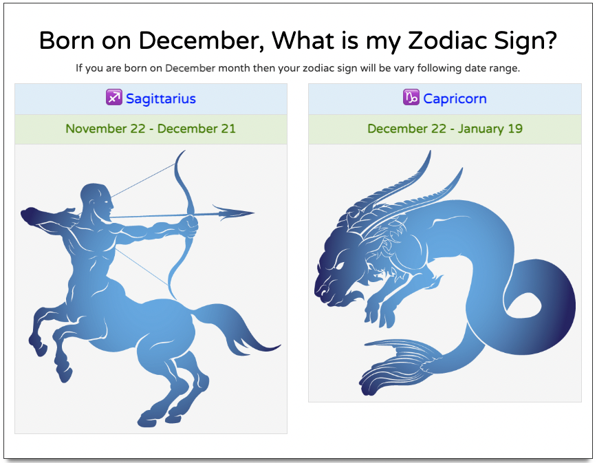 December Zodiac Sign My Angel Numbers