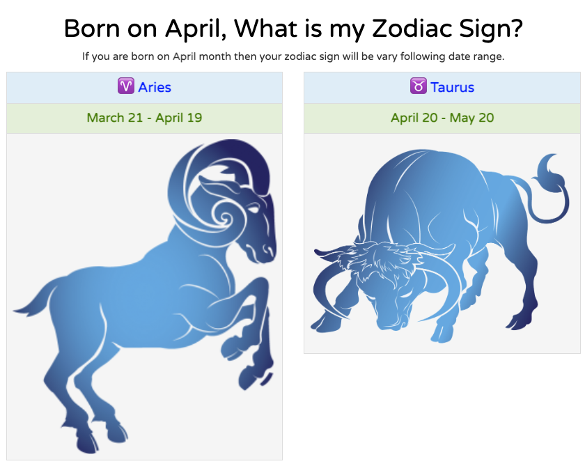 april zodiac sign