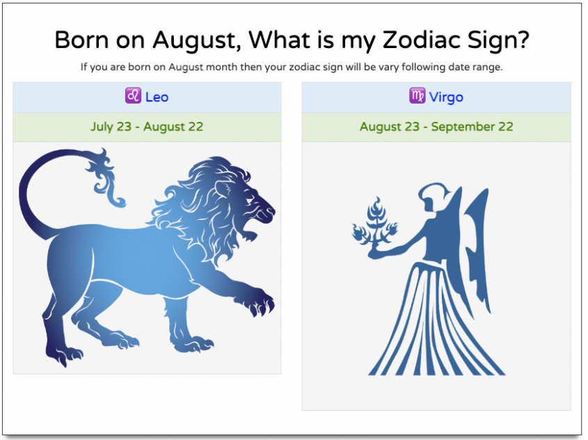 august zodiac sign