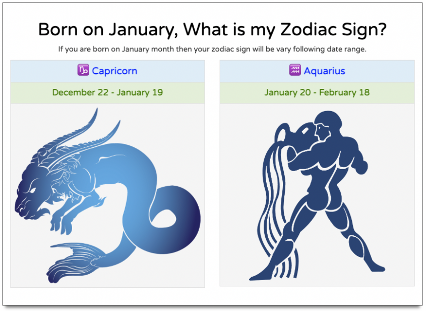 january zodiac sign
