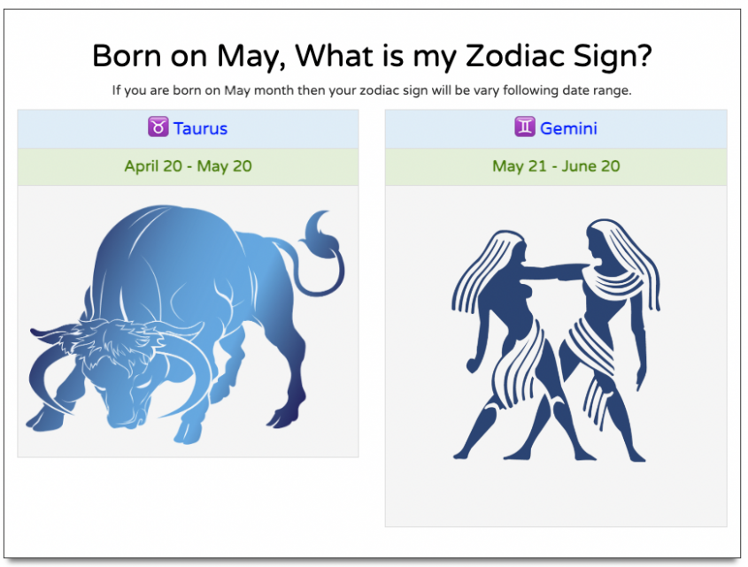 may zodiac sign