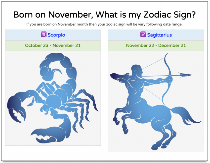 november zodiac sign