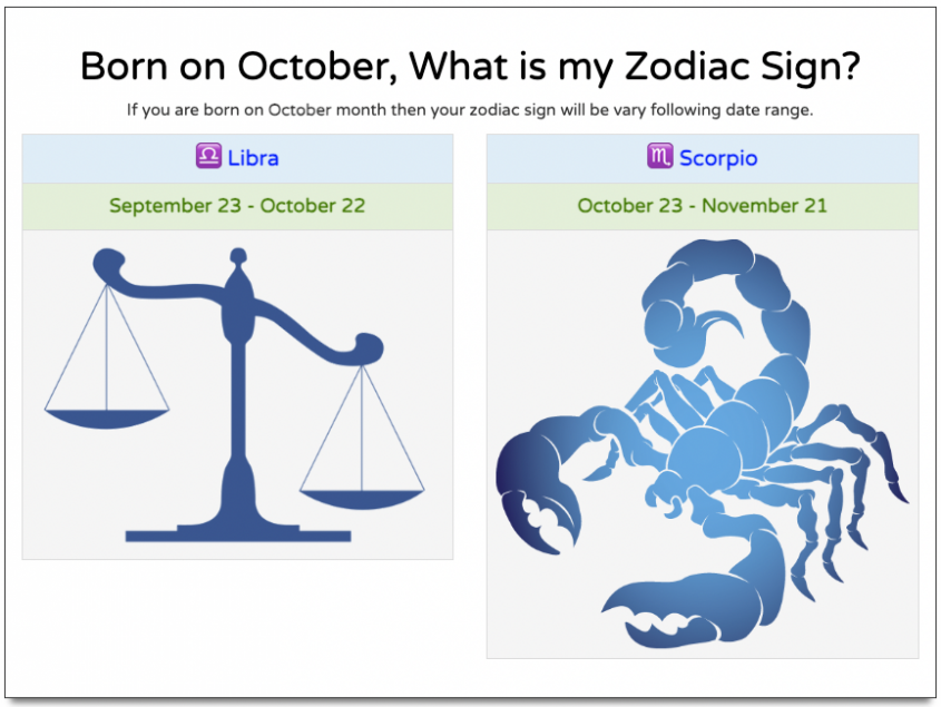october zodiac sign