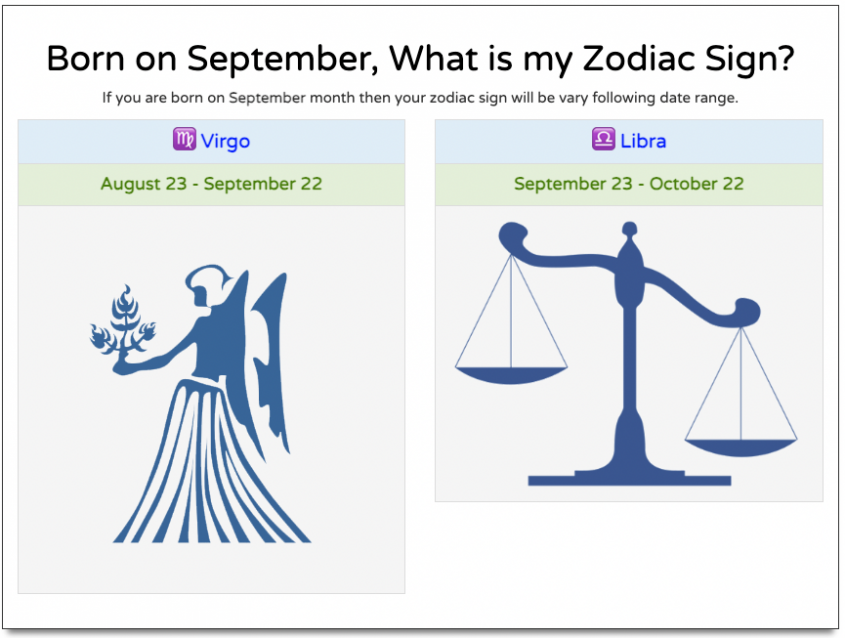 septemeber zodiac sign